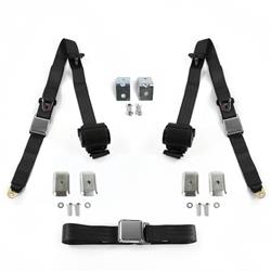 SafeTBoy 3-Point Retractable Airplane Buckle Lap Belts STBD366C