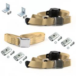 SafeTBoy 3-Point Retractable Airplane Buckle Lap Belts STBD372B