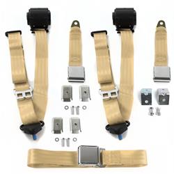 SafeTBoy 3-Point Retractable Airplane Buckle Lap Belts for 1979-1986 CAPRI, 1979-1993 MUSTANG - STBD36FA