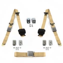 SafeTBoy 3-Point Retractable Airplane Buckle Lap Belts for 1953-1956 F-100, F-250, F-350 - STBD3717