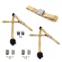 SafeTBoy 3-Point Retractable Airplane Buckle Lap Belts STBD371C