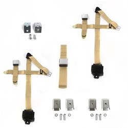 SafeTBoy 3-Point Retractable Airplane Buckle Lap Belts for 1984-1991 GRAND WAGONEER, 1963-1990 WAGONEER - STBD3763