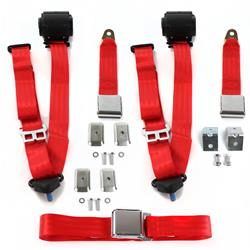 SafeTBoy 3-Point Retractable Airplane Buckle Lap Belts for 1967-1969 TR250 - STBD378C