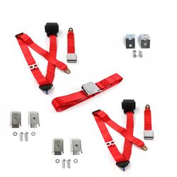 SafeTBoy 3-Point Retractable Airplane Buckle Lap Belts STBD37A2
