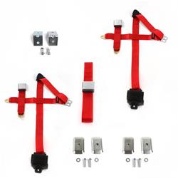 SafeTBoy 3-Point Retractable Airplane Buckle Lap Belts for 1950-1954 RAMBLER - STBD37FD