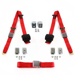 SafeTBoy 3-Point Retractable Airplane Buckle Lap Belts STBD3824