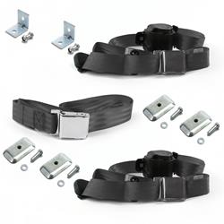 SafeTBoy 3-Point Retractable Airplane Buckle Lap Belts STBD3A0A