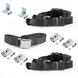 SafeTBoy 3-Point Retractable Airplane Buckle Lap Belts for 1949-1951 MERCURY, 1950-1951 MONTEREY - STBD3A1B