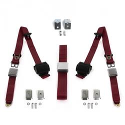 SafeTBoy 3-Point Retractable Airplane Buckle Lap Belts for 1974-1978 PINTO, MUSTANG II, 1975-1978 BOBCAT - STBD3B2D