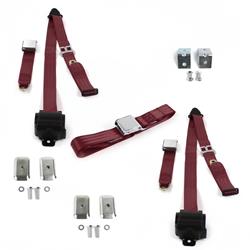 SafeTBoy 3-Point Retractable Airplane Buckle Lap Belts STBD3BD2
