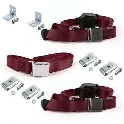 SafeTBoy 3-Point Retractable Airplane Buckle Lap Belts for 1968-1979 BEETLE, 1971-1980 SUPER BEETLE - STBD3C2B