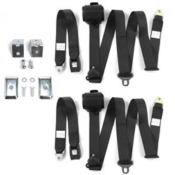 SafeTBoy 3-Point Retractable Push Button Buckle Lap Belts STBD62DB