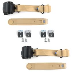 SafeTBoy 3-Point Retractable Push Button Buckle Lap Belts for 1979-1986 CAPRI, 1979-1993 MUSTANG - STBD639D