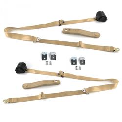 SafeTBoy 3-Point Retractable Push Button Buckle Lap Belts for 1967-1970 MUSTANG - STBD63D1