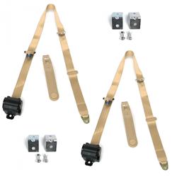 SafeTBoy 3-Point Retractable Push Button Buckle Lap Belts STBD63AB