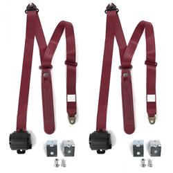 SafeTBoy 3-Point Retractable Push Button Buckle Lap Belts STBD689C