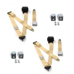 SafeTBoy 3-Point Retractable Airplane Buckle Lap Belts STBD6AFB