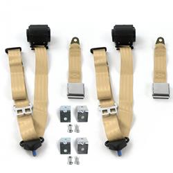 SafeTBoy 3-Point Retractable Airplane Buckle Lap Belts for 1971-1973 MUSTANG - STBD6AEE