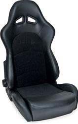 Procar Sportsman Pro Recliner Series 1615 Black Vinyl/velour Seat 80-1615-71