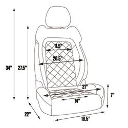 Procar Touring Series 1680 Gray Velour Seat 80-1680-62L