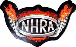 NHRA Embossed Metal Flames Sign 442040