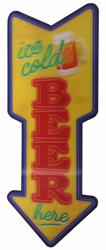 Ice Cold Beer Here Lenticular Wood Sign