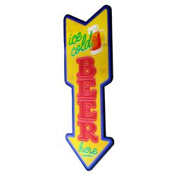Ice Cold Beer Here Lenticular Wood Sign 473497