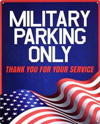 Military Parking Only Sign 710548