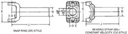 Spicer Drivetrain Products Slip Yokes 3-3-6501X