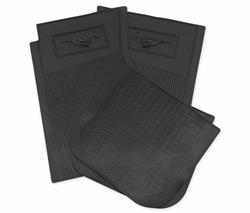Scott Drake Rubber Pony Floor Mats for 1964-1966 MUSTANG - C5ZZ-6513086-BK