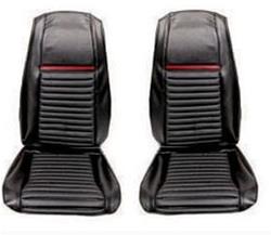 Scott Drake Mach I Seat Upholstery for 1969 MUSTANG - 69-M-BUCK-BK-RD