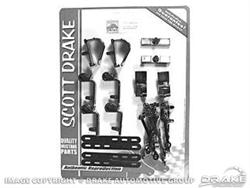 Scott Drake Wiring Loom Mounting Kits C7ZZ-14000-BK