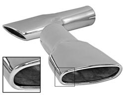 Scott Drake  Oval, Chrome 2.25/2 Inch Exhaust Tip D0ZZ-5255-A