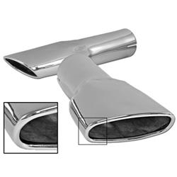 Scott Drake  Oval, Chrome 2.25/2 Inch Exhaust Tip D0ZZ-5255-A