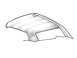 Scott Drake Replacement Interior Headliners for 1965-1970 MUSTANG - HL-FM-CP-65-WT