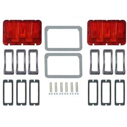 Scott Drake Taillight Lens and Bezel Concours Kits for 1967 MUSTANG - KIT-ELC-5-DLX