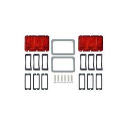 Scott Drake Taillight Lens and Bezel Concours Kits for 1968 MUSTANG - KIT-ELC-6-DLX