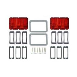 Scott Drake Taillight Lens and Bezel Concours Kits for 1968 MUSTANG - KIT-ELC-6-DLX