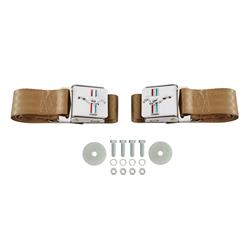 Scott Drake Mustang Emblem Seat Belts for 1964-1973 MUSTANG - SB-PR-H