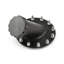 45 Degree Fuel Cell Filler Neck - 1.5in Diameter With 12-Bolt Steel Base & Aluminum Cap