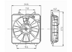 Sherman Radiator Fan Assemblies for 2006-2011 CIVIC - SHE2912-400-0