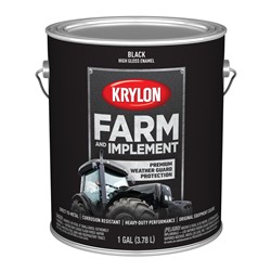 Krylon Farm & Implement Paint 1 Gallon Gloss Black 1962