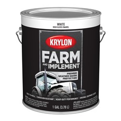 Krylon Farm & Implement Paint 1 Gallon Gloss White 1963