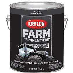 Krylon Farm & Implement Paint 1 Gallon Low-gloss Black 1965