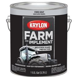 Krylon Farm & Implement Paint 1 Gallon Gloss Gray/Silver 1973
