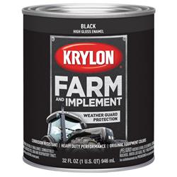 Krylon Farm & Implement Paint 1 Quart Gloss Black 2020