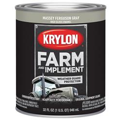 Krylon Farm & Implement Paint 1 Quart Gloss Gray/Silver 2031