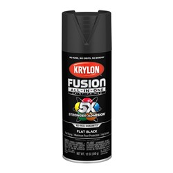 Krylon Fusion All-In-One Spray Paint 12 Oz. Flat Black 2728