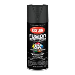 Krylon Fusion All-In-One Spray Paint 12 Oz. Matte Black 2754