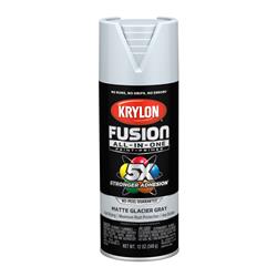 Krylon Fusion All-In-One Spray Paint 12 Oz. Matte Gray/Silver 2757